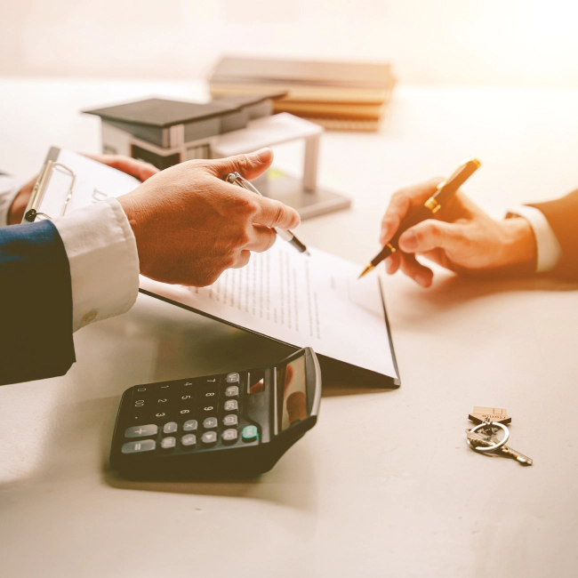 appraiser pointing to where a client should sign 1 visalia ca